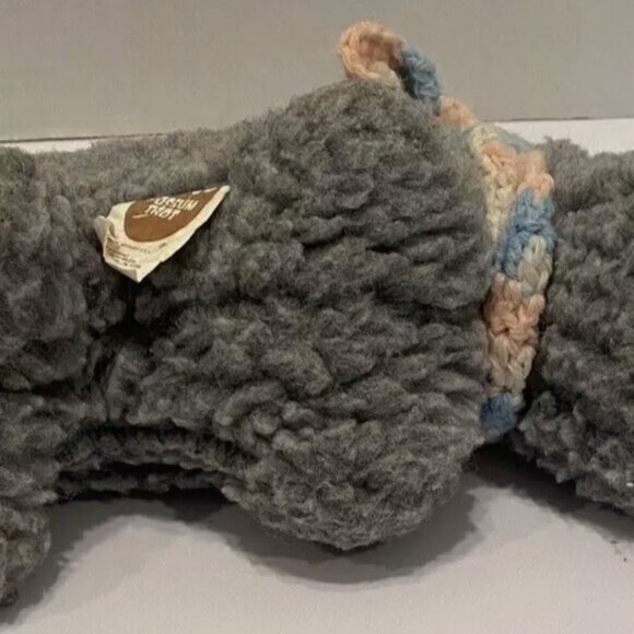 Vtg 1978 Possum Trot Hippopotamus 11” Bean Bag Plush Gillian Bradshaw Smith Gray - Picture 6 of 9